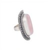 Anillo rectangulo-Plata 925-Piedra cuarzo rosa-AN3953 conpiedra