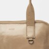 Bolso Capri en cuero arrugado Taupe
