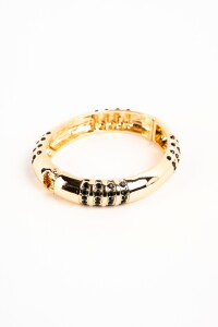 Brazalete Con Strass Oro
