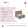 Sillón cama individual Lumax Oster en caja compactado Beige