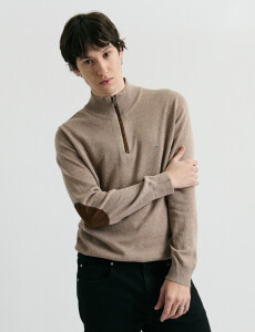 470996 SWEATER MEDIO CIERRE HARRINGTON LABEL Tostado