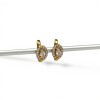 Caravanas Halo de oro - Oro bajo - Zirconia- CA8076 sinpiedra