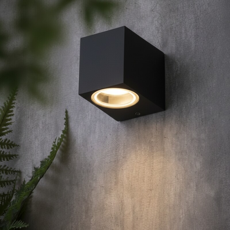 ARTEFACTO EXTERIOR MORITZ PARA ADOSAR EN PARED UNIDIRECCIONAL 5W Aplique Exterior LED Moritz Para Adosar Unidireccional 5W Negro