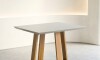 Mesa de Comedor 1.2 Linea Manhattan Vidrio Blanco/Natural Mesa de Comedor 1.2 Linea Manhattan Vidrio Blanco/Natural