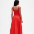 SL MIXED MEDIA DROPWAIST MAXI DRESS RED