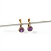 Caravanas pendiente Amatista- Oro bajo - Amatista y Zirconia - CA8068 conpiedra
