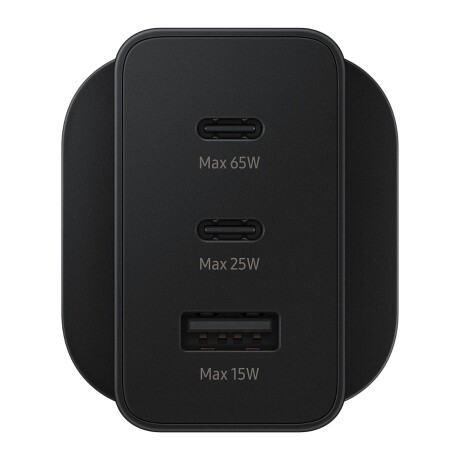 Cargador Samsung Trio 65 W Carga Súper Rápida 2 USB-C + USB-A Cargador Samsung Trio 65 W Carga Súper Rápida 2 USB-C + USB-A