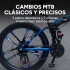 Bicicleta JJFH Rod 26 Doble Suspensión Plegable Freno Disco Color Azul