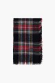 Pashmina a cuadros negro