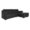 Sofá Albany - 3 cuerpos Negro - Chaise izquierdo