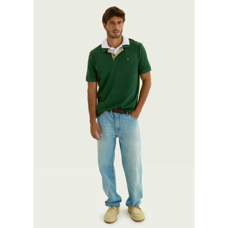 CAMISA POLO MM MASC VERDE ESCURO