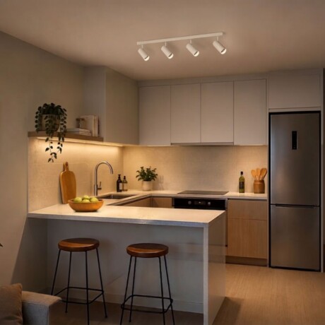 ARTEFACTO LONG LETICIA ADOSAR ORIENTABLE (X4) Luminaria de Adosar Long Leticia Cuadruple Orientable Blanca