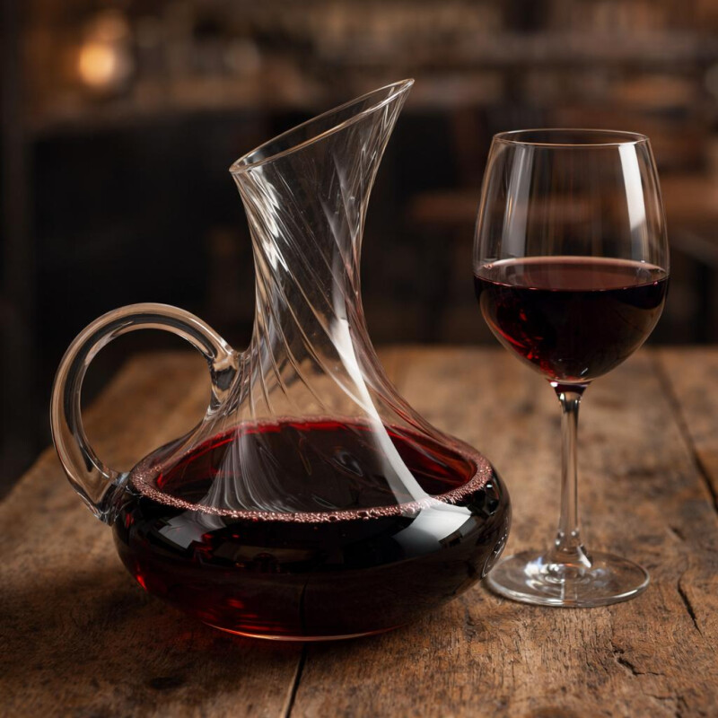 Decantador de Vidrio para Vino con Asas Decantador de Vidrio para Vino con Asas
