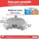 Base para sombrilla 42.5 x 43 x 14.5cm BLANCO