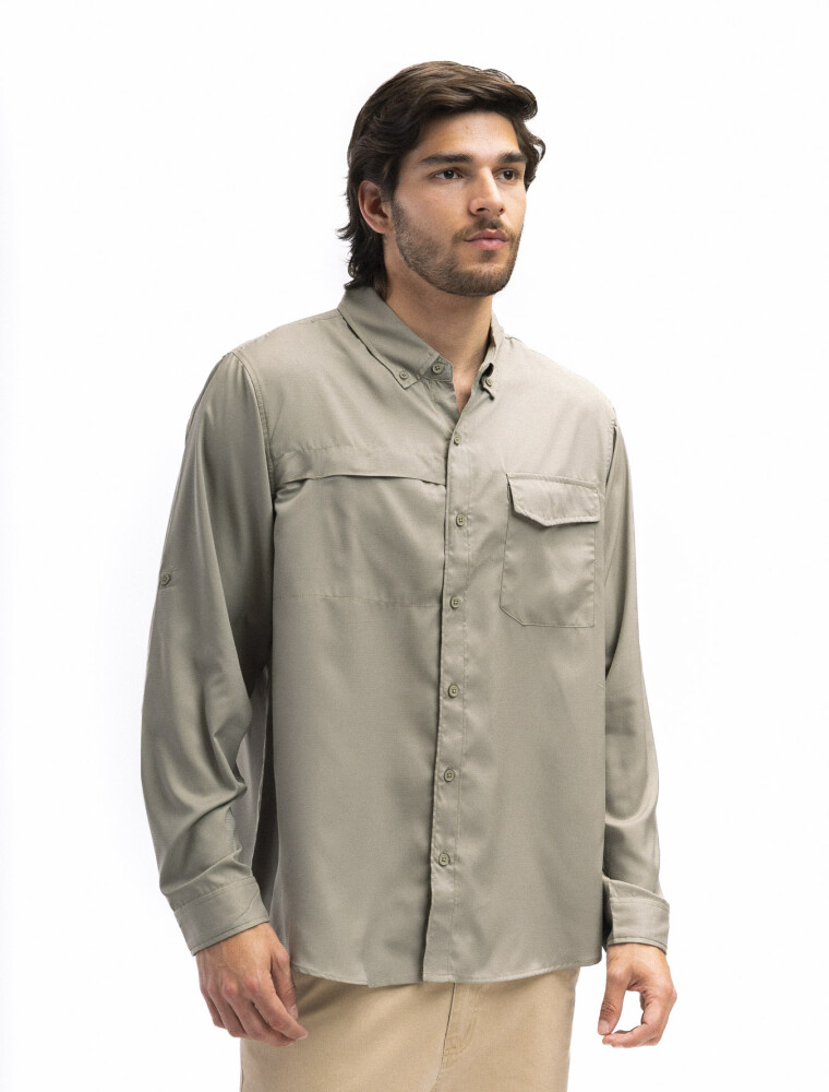 Camisa Manga Larga Creta Kaki