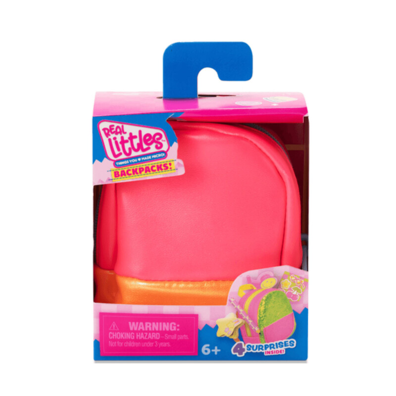 Mini Mochila neón llavero accesorio Real Littles Rosa