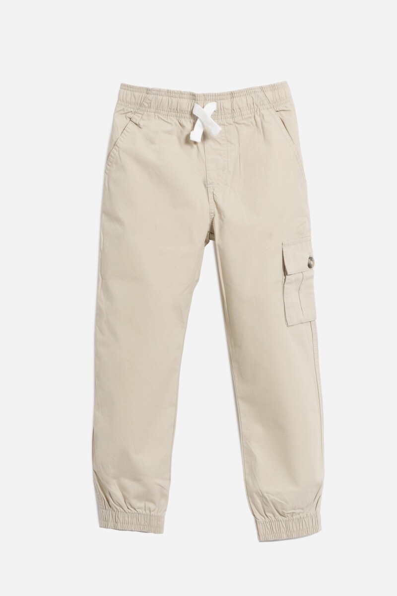 Jogger con elástico BEIGE