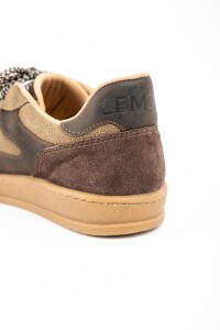 Zapatilla Cuero Combinada Vison