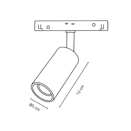 TRACK LIGHT MAGNETICO 12W 2700K - DC48V Track Light Magnético G2 12W 2700K Blanco