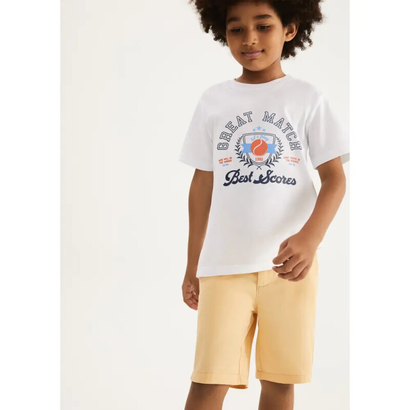 BERMUDA MASC AMARELO CLARO