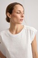 Remera puntilla de broderie blanco