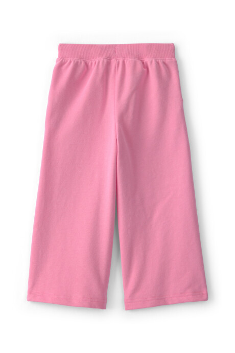 Pantalón deportivo de algodón, con pierna ancha, rosado Sin color