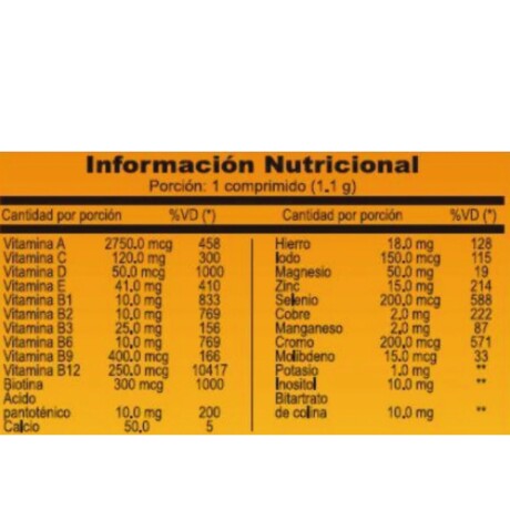 Multivitamínico & mineral ONE Natural Life Multivitamínico & mineral ONE Natural Life