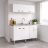 Conjunto Bajo Mesada + Aéreo De Cocina Sin Pileta Inox Blanco Conjunto Bajo Mesada + Aéreo De Cocina Sin Pileta Inox Blanco