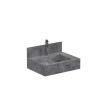 Mueble de baño suspendido de porcelanato Gris Napoles 60 cm con bacha incorporada Mueble De Baño Suspendido De Porcelanato Gris Napoles 60 Cm Con Bacha Incorporada