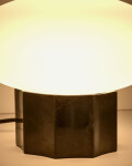 Lámpara de mesa Idela de cristal ahumado y mármol negro Ø26 cm Lámpara de mesa Idela de cristal ahumado y mármol negro Ø26 cm