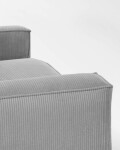 Sofá Blok 3 plazas pana gris 240 cm