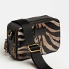 Bandolera New Penny en efecto cuero zaffiano Animal Print