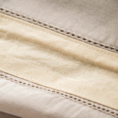 JUEGO SÁBANAS 2 PLAZAS ALGODON-Y-POLIESTER NATURAL-BEIGE SLUB BLEND BEIGE