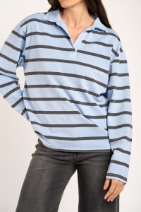 Sweater Polo Celeste