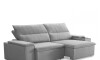 Sillón 3 Cuerpos Reclinable y Retráctil - Pavia Gris