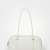 Cartera al hombro Horizon en cuero graneado Blanco