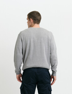 470985 SWEATER HARRINGTON LABEL Gris Medio