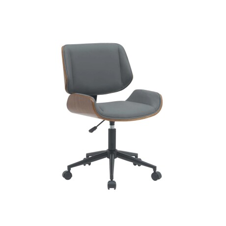 ASIENTO OFICINA MEDIO MADERA-Y-PU GRIS ZEN
