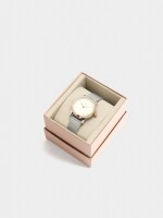 Reloj Bicolor Con Punto Metálico De Acero Inoxidable bicolor