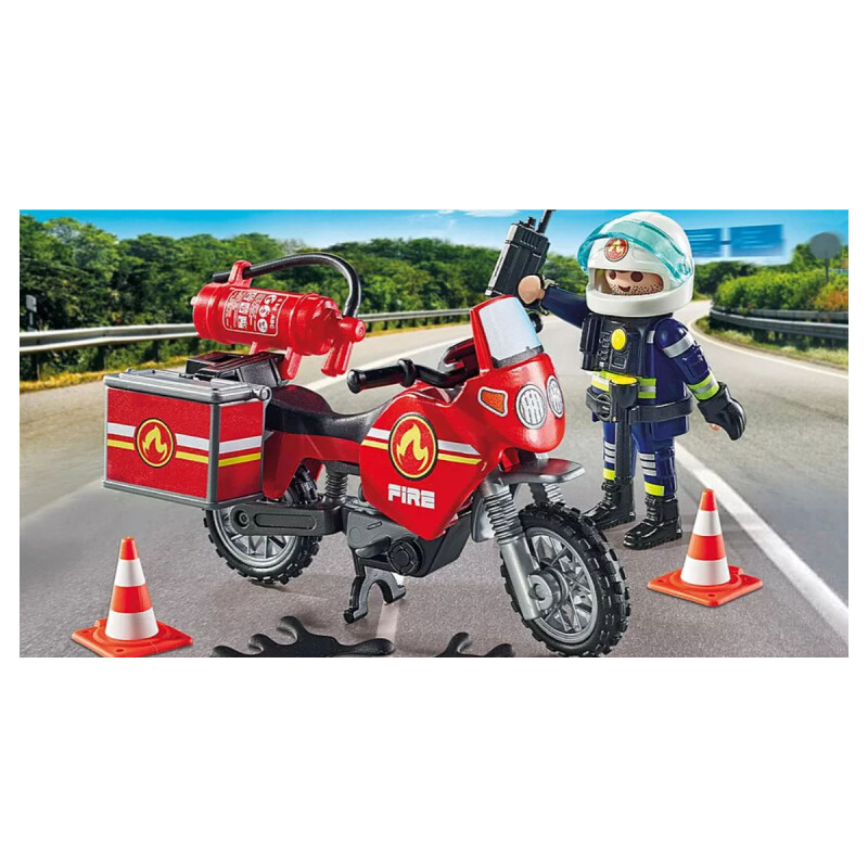Moto de bomberos Playmobil Moto de bomberos Playmobil