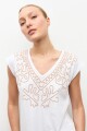 Remera puff print blanco