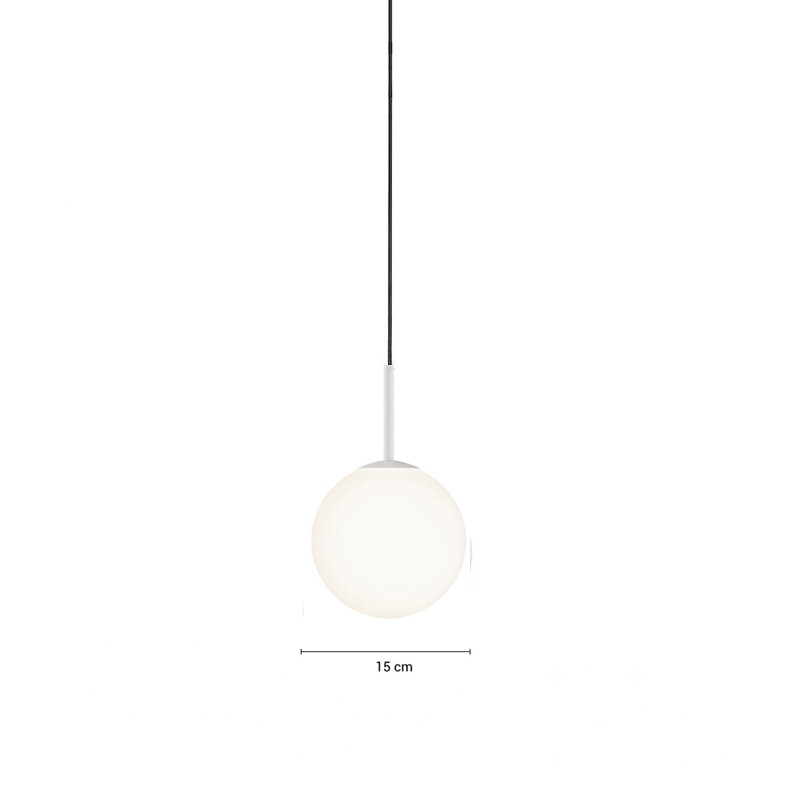 ARTEFACTO COLGANTE DECORATIVO VENANCIO 1 Lámpara Colgante Venancio 1 Blanco ø 15 cm