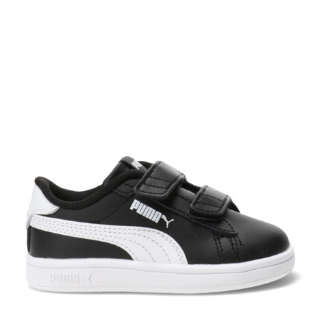 Championes Infantiles Puma Smash 3.0 Leather V Negro - Blanco