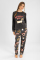 Pijama polar weekend vibes Gris oscuro