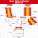 Set X 2 Sillas Altas Aluminio Clásica A Rayas NARANJA