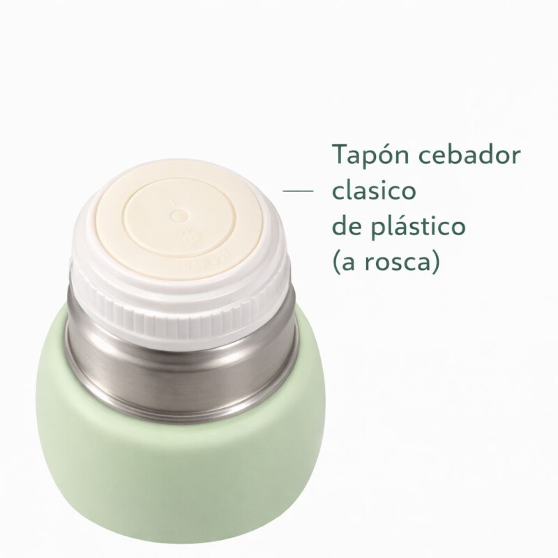 Set Matero Termo Acero Inoxidable 1L + Mate Acero Inoxidable Verde