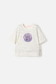 Remera m/c niña STITCH CRUDO