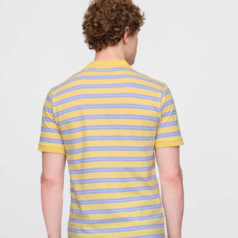 F-LOGO PK POLO YELLOW STRIPE
