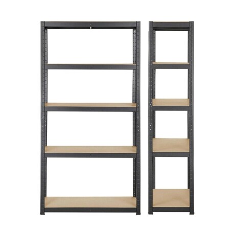 Estanteria Metalica con Estantes en MDF Estantería Metálica Con Estantes en MDF 180x90x40 cm Negra