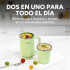 Vaso Térmico Acero inoxidable Doble 890ml + 295ml C/pajita Color Verde